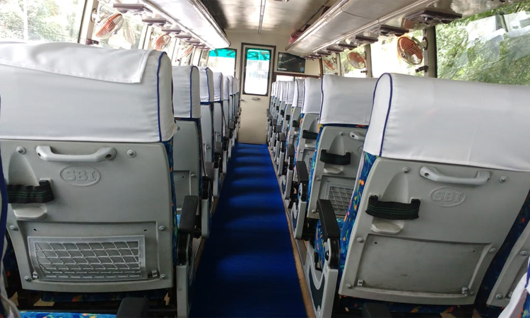 45-seater 2x2 coach  hire in Delhi