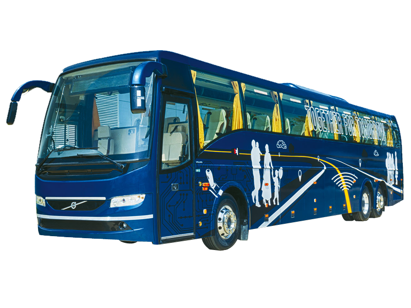  53 seater Multi Axle Volvo Luxury coach  on rent in delhi